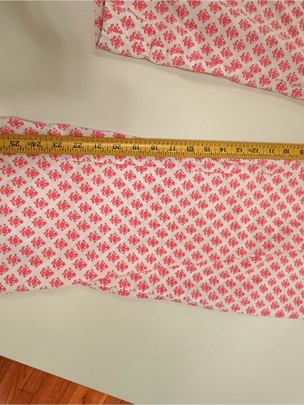 GAP Love 100% cotton Pink & White Floral Matching Pajama Set Sz Large